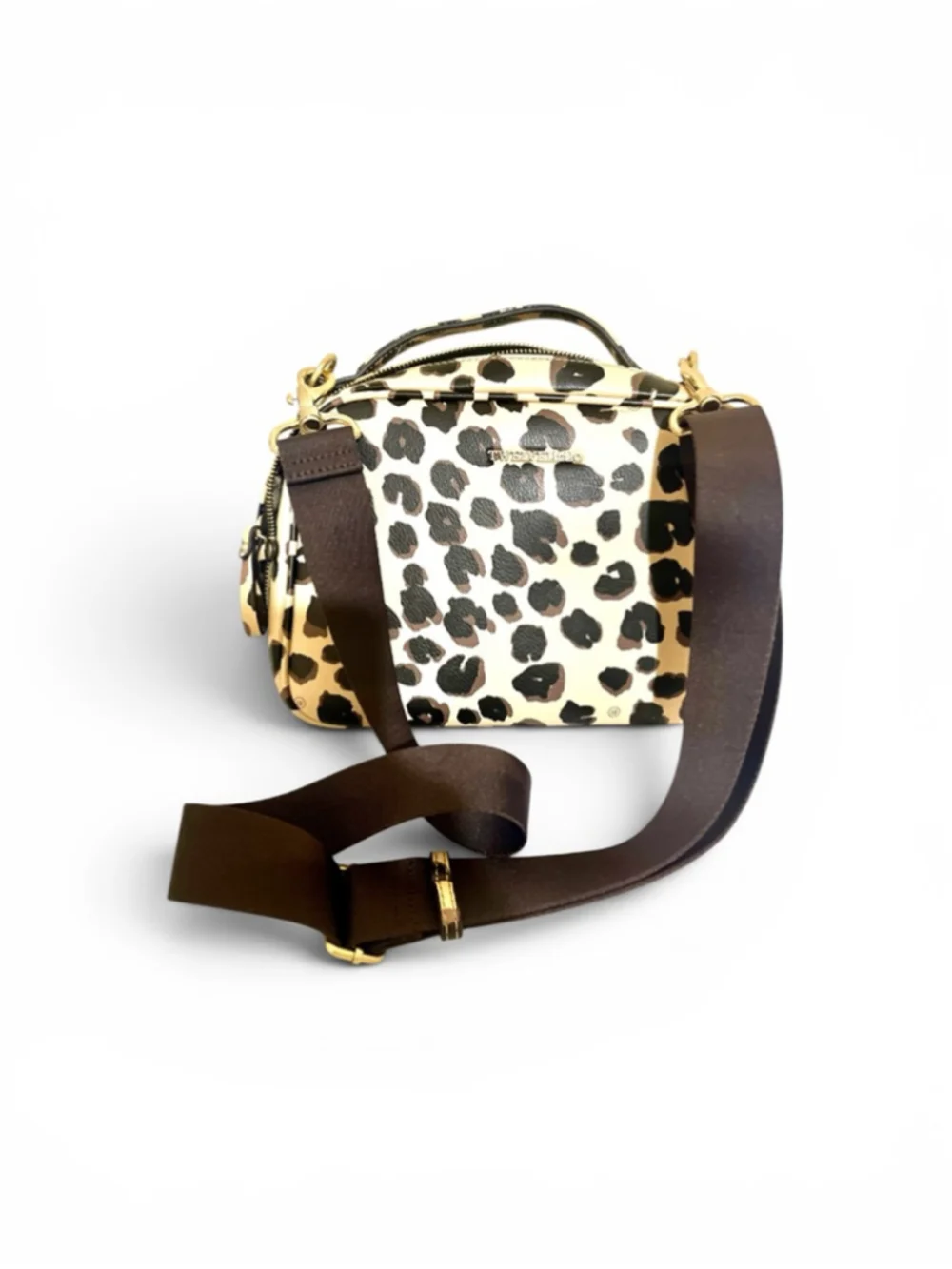 TWELVElittle Luxe Diaper Clutch in leopard print vegan leather